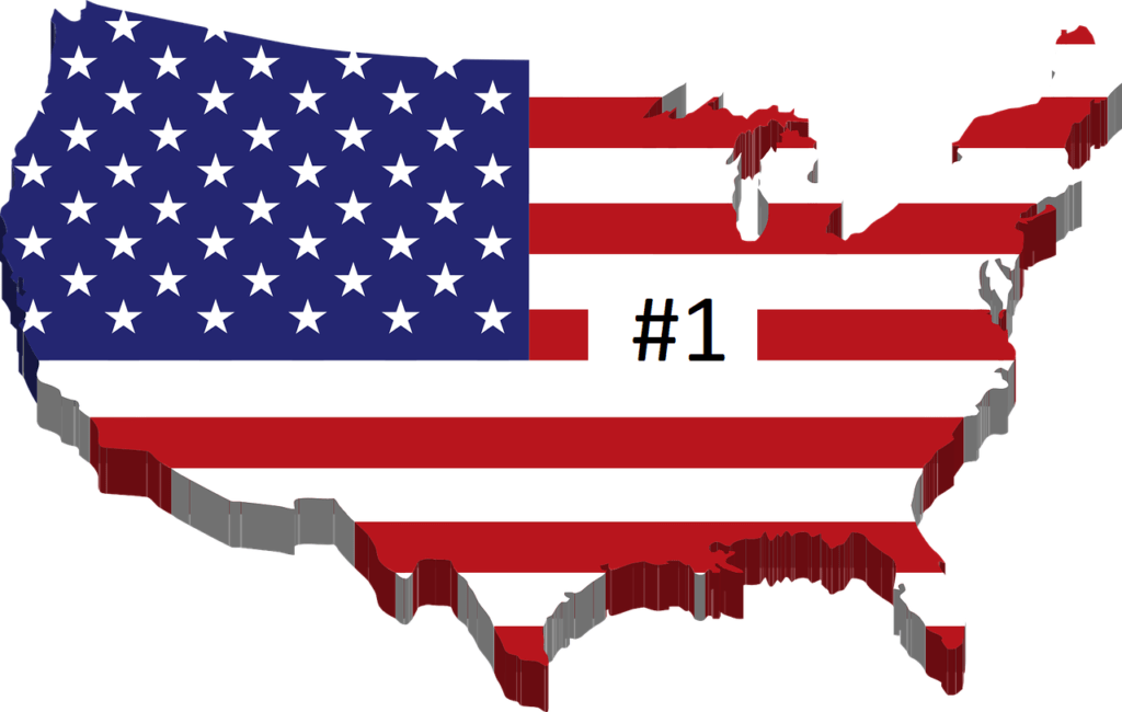 USA Flag as a Map
